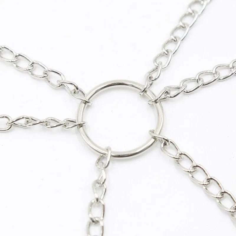 0221DL      Serving Chains Collar, Nipple and Pussy Clamps Set