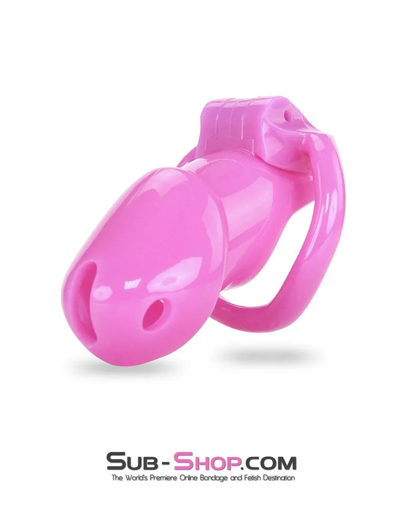 0395AE      Hot Pink Head High Security Male Chastity Sensation Device