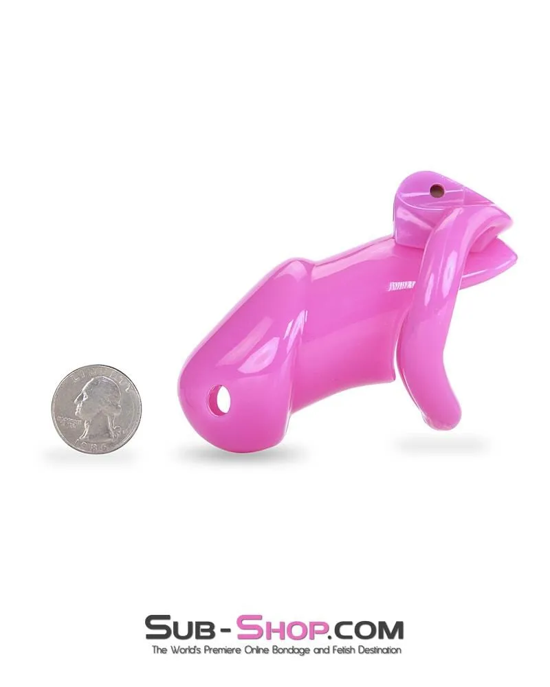 0395AE      Hot Pink Head High Security Male Chastity Sensation Device