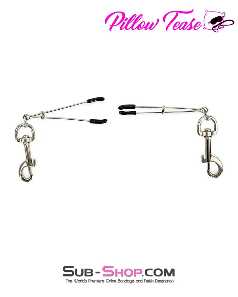 0550M      Tweezer Nipple Clamps with Snap Hook Weight Hanging Rings - MEGA Deal