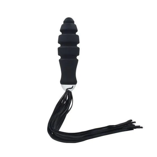 0889M-SIS      Sissy Bondage Toys Deluxe Large Graduated Silicone Anal Dildo Whip