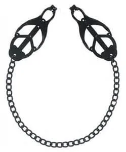 1631DL-CB      Dark Pleasures Blackline Japanese Clover Cock and Ball Clamps