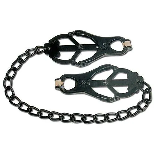 1631DL-CB      Dark Pleasures Blackline Japanese Clover Cock and Ball Clamps