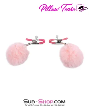 1775M      Adorable Pink Puffs Adjustable Nipple Clamps