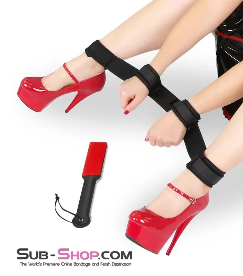 1838DL      Rosy Cheeks Fleece and Leatherette Two-Sided Slapper Paddle - MEGA Deal