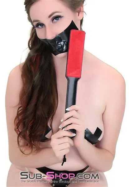 1838DL      Rosy Cheeks Fleece and Leatherette Two-Sided Slapper Paddle - MEGA Deal