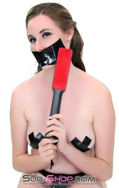 1838DL      Rosy Cheeks Fleece and Leatherette Two-Sided Slapper Paddle - MEGA Deal
