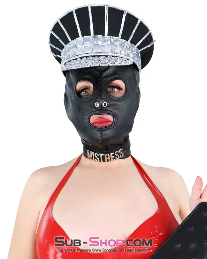 2772M      Soft Leatherette Open Mouth and Eyes Lacing Hood - MEGA Deal!
