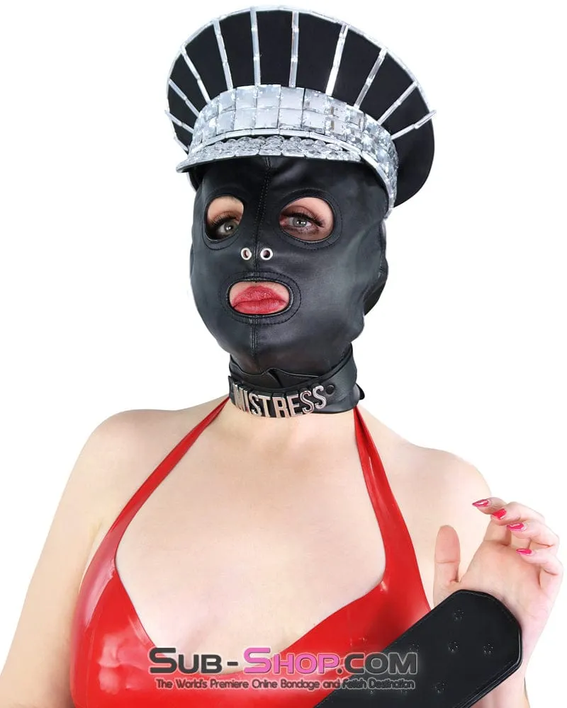 2772M      Soft Leatherette Open Mouth and Eyes Lacing Hood - MEGA Deal!