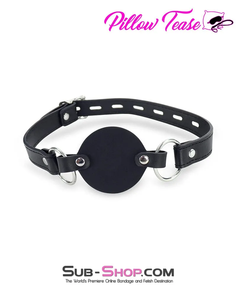 3429DL      Blow Job Trainer Locking Black Silicone Penis Gag