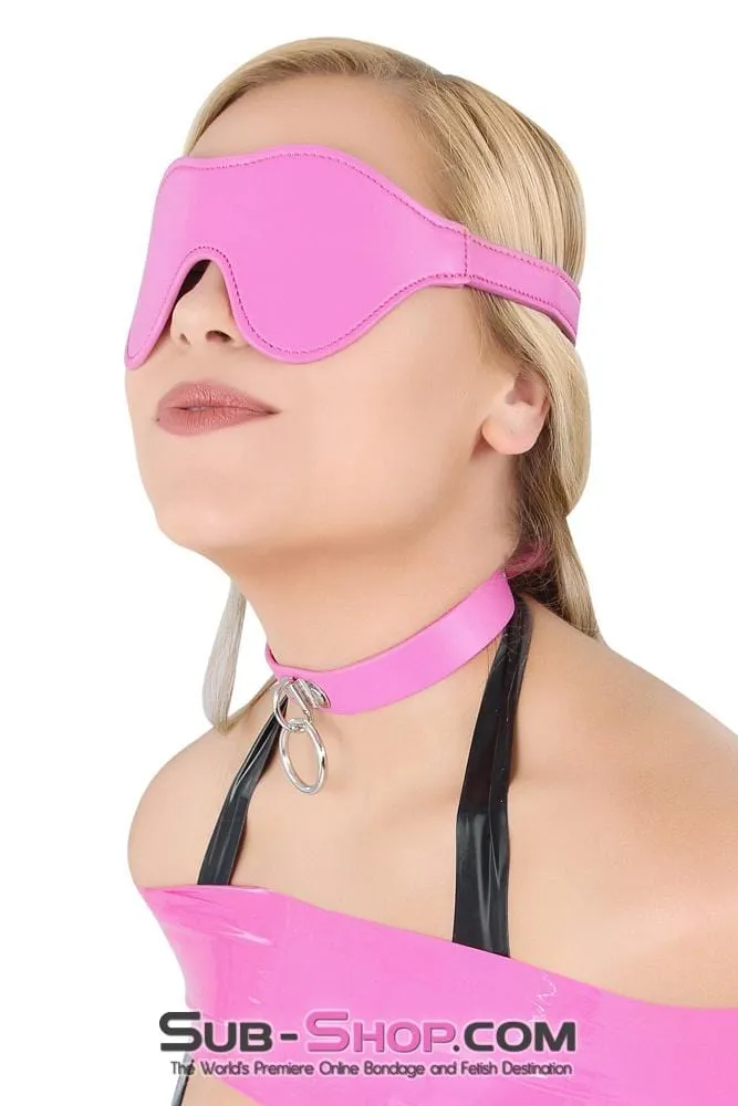 4767RS      Hot Pink Bondage Blinders Velcro Strap Blindfold - MEGA Deal