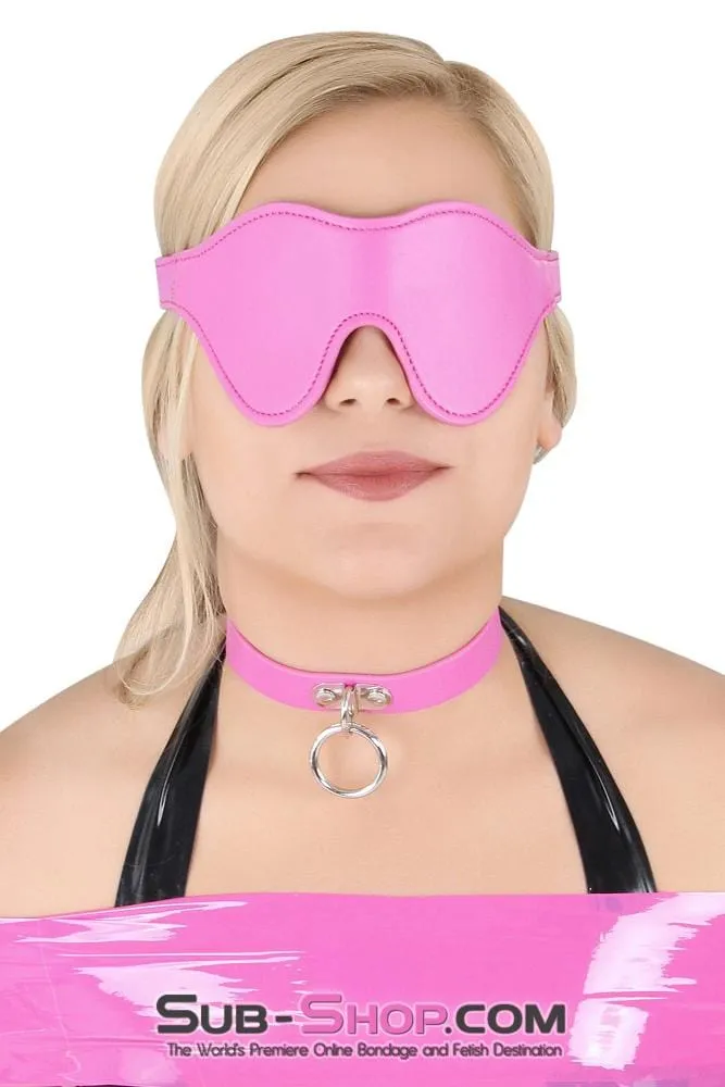 4767RS      Hot Pink Bondage Blinders Velcro Strap Blindfold - MEGA Deal