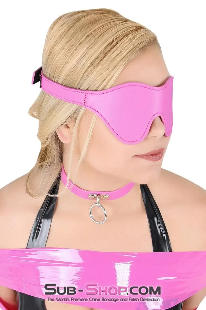 4767RS      Hot Pink Bondage Blinders Velcro Strap Blindfold - MEGA Deal