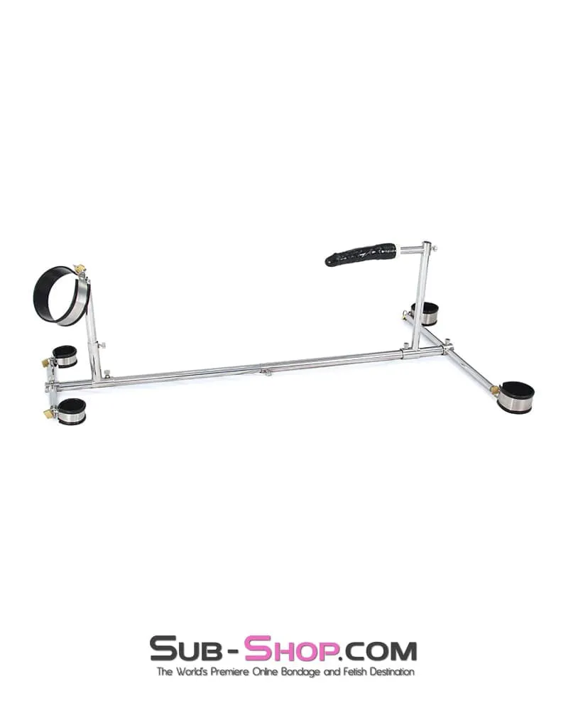 6916M      Dildo Stockade with Rubber Lined Collar, Wrist and Ankle Cuffs