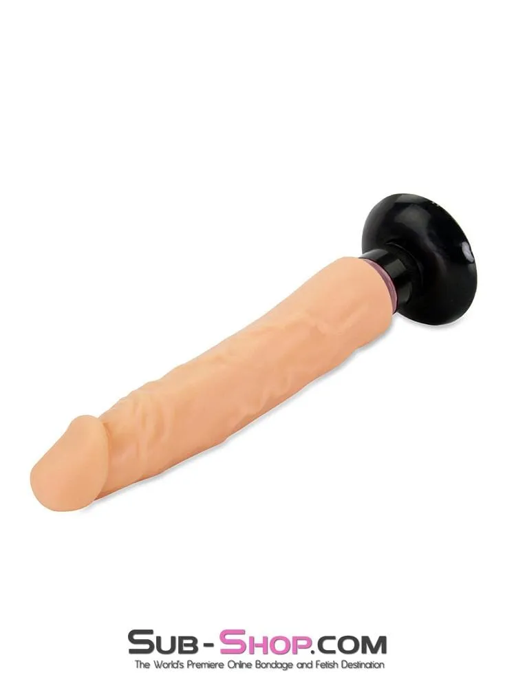 6944M      8" Vibrating Realistic Skin Dildo with Suction Cup, Flesh - LAST CHANCE - Final Closeout!
