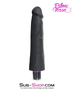 7324M      Super-soft 9” Black Silicone Dildo Vibrator