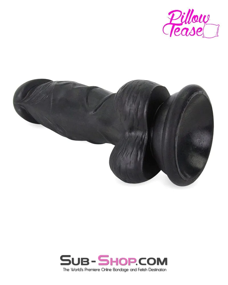 7332M-SIS      Liquid Silicone Colours Dildo Sissy Pleasure - Black 6.5"