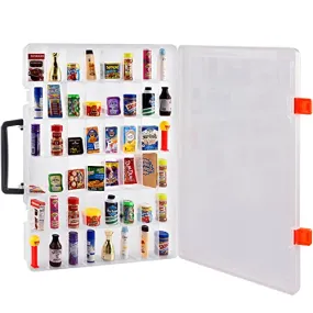 ADAME Collector Case Compatible with Mini Brands 5 Surprise Series 1 2 3 Mystery Capsule Real Miniature Collectible Toy Shopkins Littles Mart Toys Storage Organizer Container(Box Only)