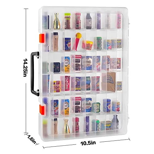 ADAME Collector Case Compatible with Mini Brands 5 Surprise Series 1 2 3 Mystery Capsule Real Miniature Collectible Toy Shopkins Littles Mart Toys Storage Organizer Container(Box Only)