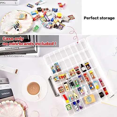 ADAME Collector Case Compatible with Mini Brands 5 Surprise Series 1 2 3 Mystery Capsule Real Miniature Collectible Toy Shopkins Littles Mart Toys Storage Organizer Container(Box Only)