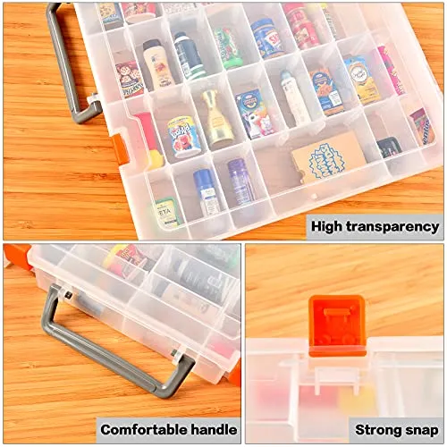 ADAME Collector Case Compatible with Mini Brands 5 Surprise Series 1 2 3 Mystery Capsule Real Miniature Collectible Toy Shopkins Littles Mart Toys Storage Organizer Container(Box Only)
