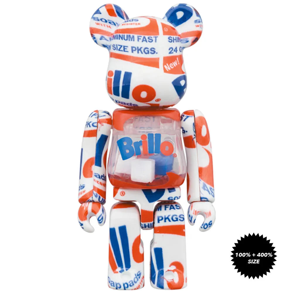Andy Warhol "Brillo" (2022) 100%   400% Bearbrick Set by Medicom Toy