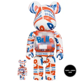 Andy Warhol "Brillo" (2022) 100%   400% Bearbrick Set by Medicom Toy