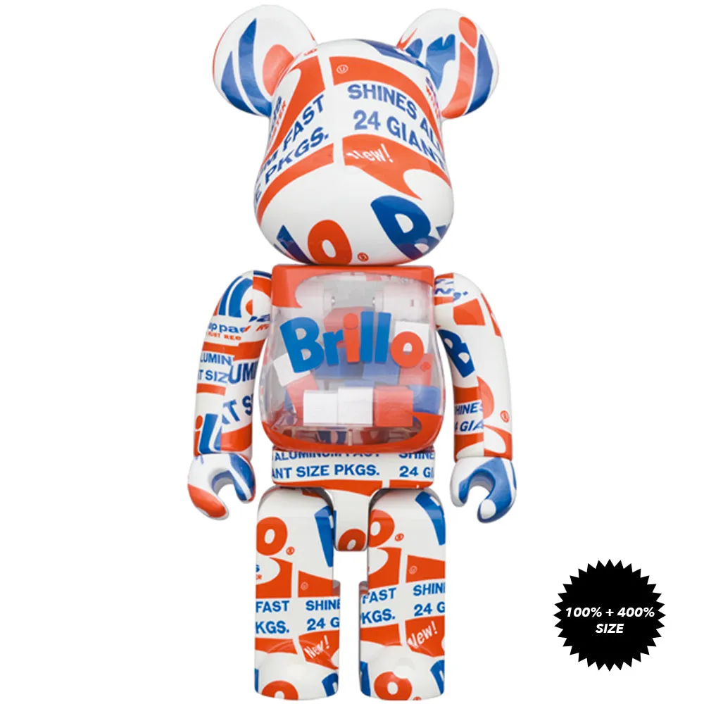 Andy Warhol "Brillo" (2022) 100%   400% Bearbrick Set by Medicom Toy