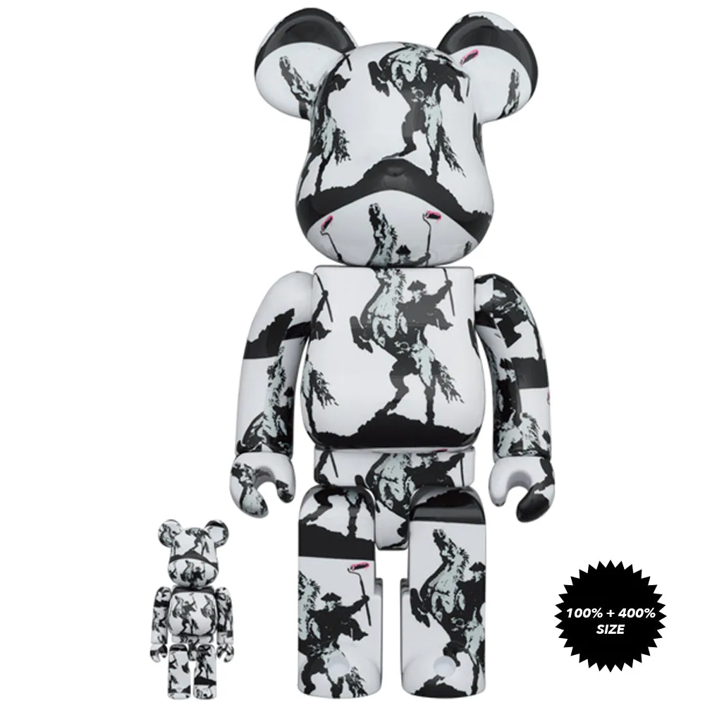 Banksy Highwayman 100%   400% Bearbrick Set by Medicom Toy x Brandalism
