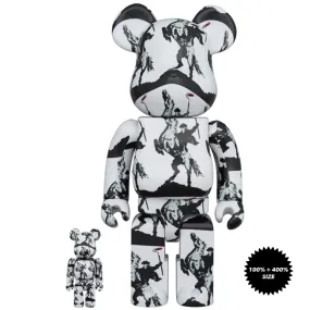 Banksy Highwayman 100%   400% Bearbrick Set by Medicom Toy x Brandalism