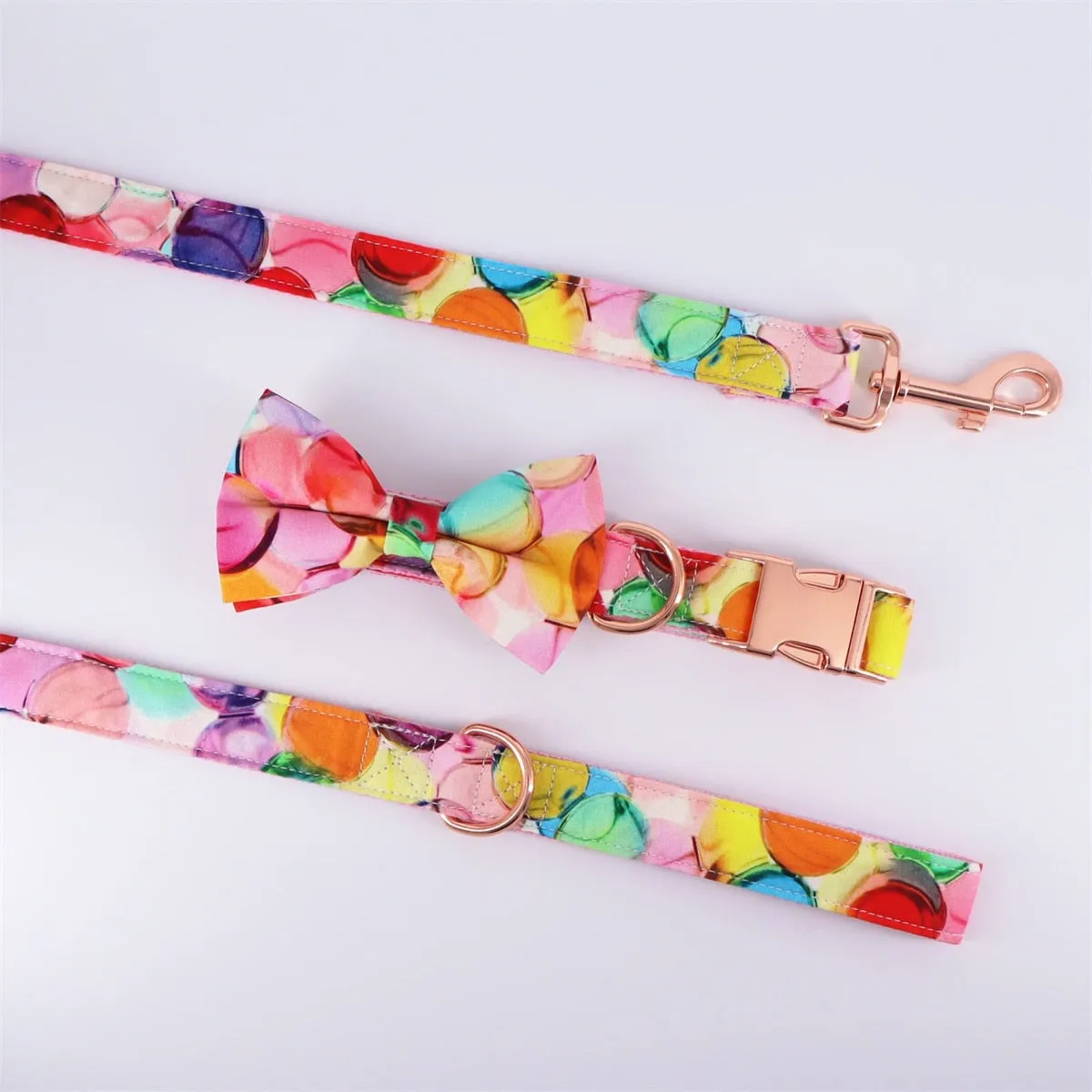 Bubbly Bubbles: Personalized Bowtie And Leash Set