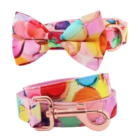 Bubbly Bubbles: Personalized Bowtie And Leash Set