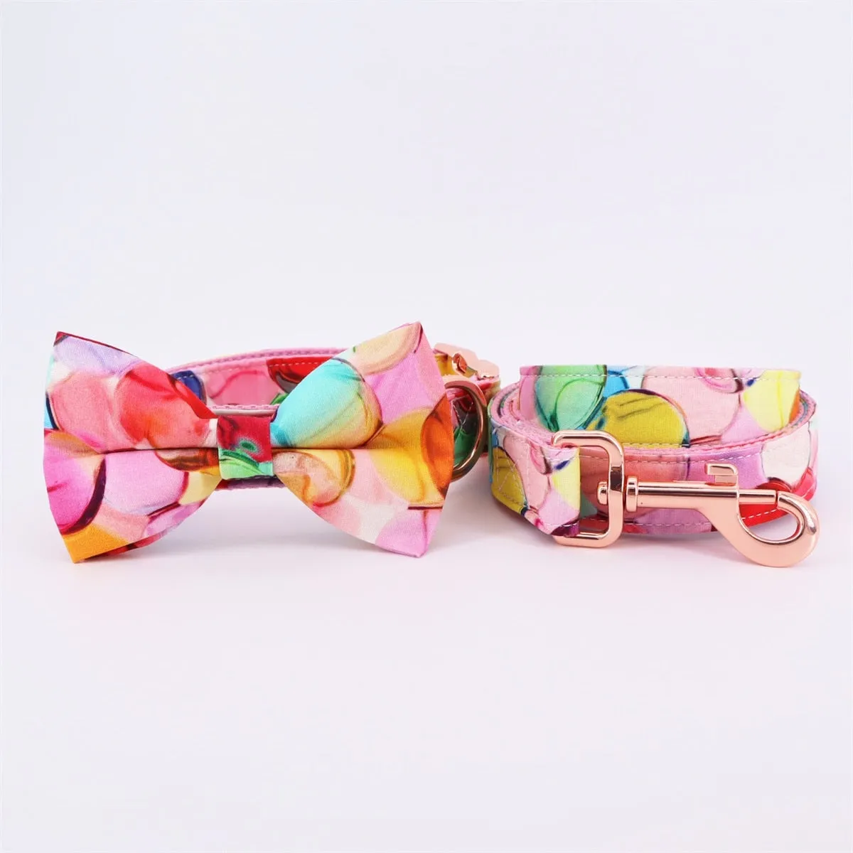 Bubbly Bubbles: Personalized Bowtie And Leash Set