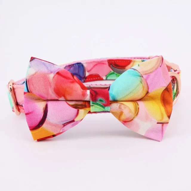 Bubbly Bubbles: Personalized Bowtie And Leash Set