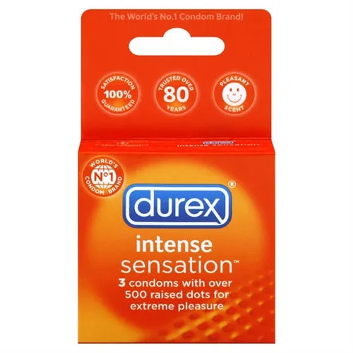 Durex Intense Condoms: Feel the Thrill with Playful Studs!