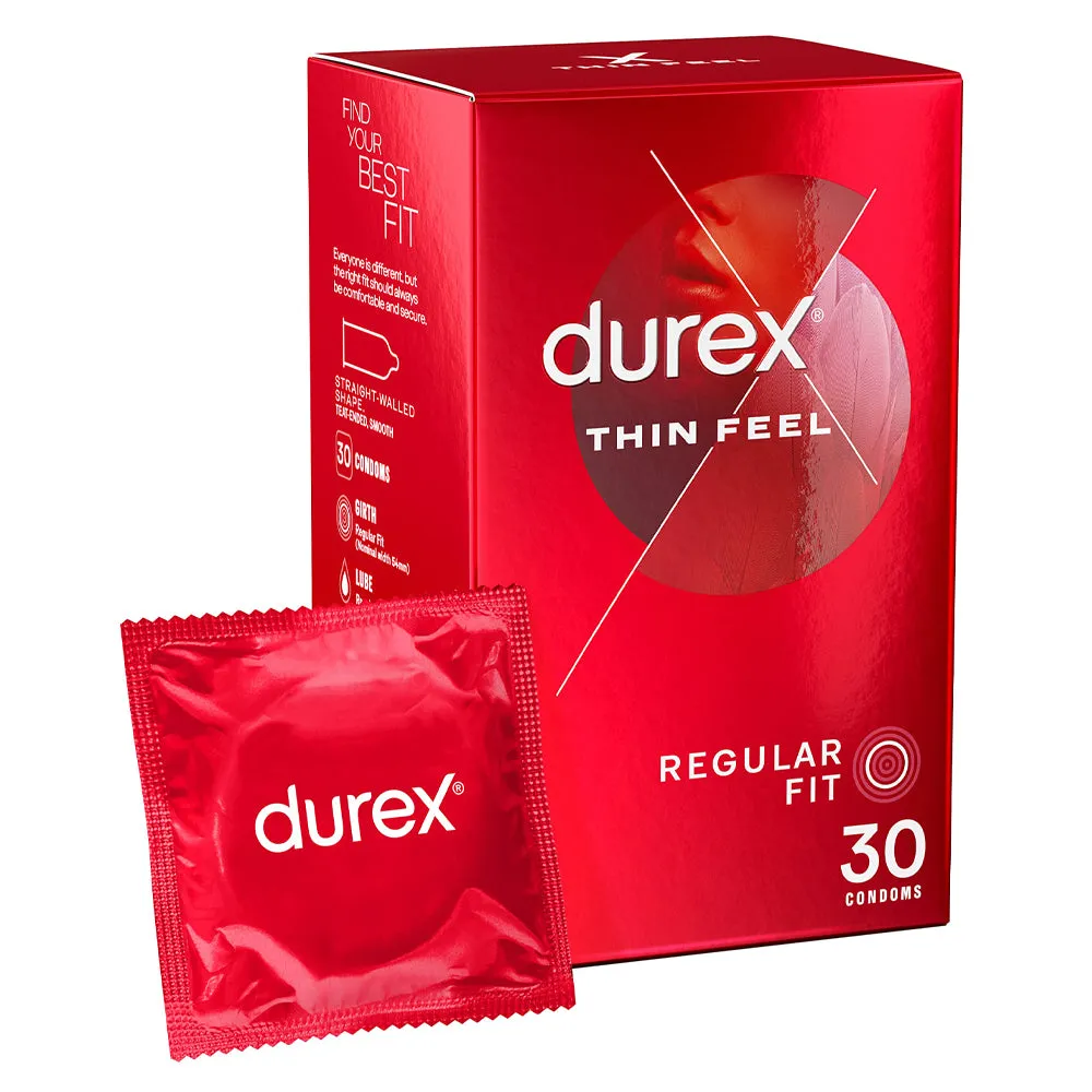 Durex Thin Feel Regular-Fit Latex Condoms