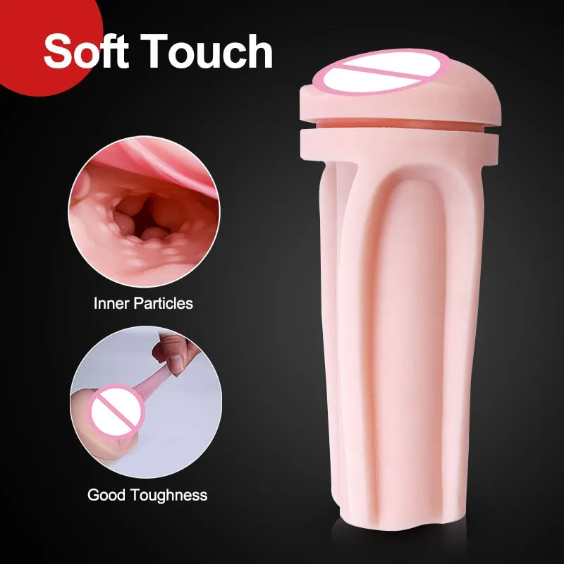 Electric Masturbation Cup 18cm Deep Masturbator Male Pulse Vibrating Soft Silicone Mute Strong Vibration Erotic Sex toys for Men