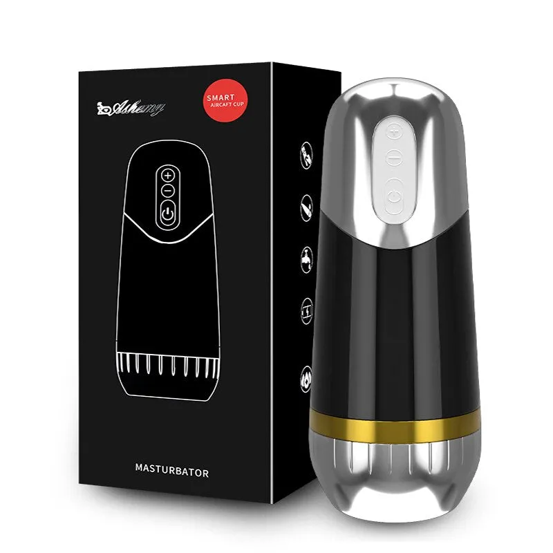 Electric Masturbation Cup 18cm Deep Masturbator Male Pulse Vibrating Soft Silicone Mute Strong Vibration Erotic Sex toys for Men