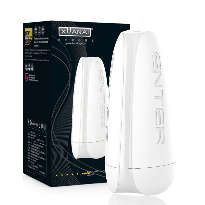 Electric Masturbation Cup 18cm Deep Masturbator Male Pulse Vibrating Soft Silicone Mute Strong Vibration Erotic Sex toys for Men