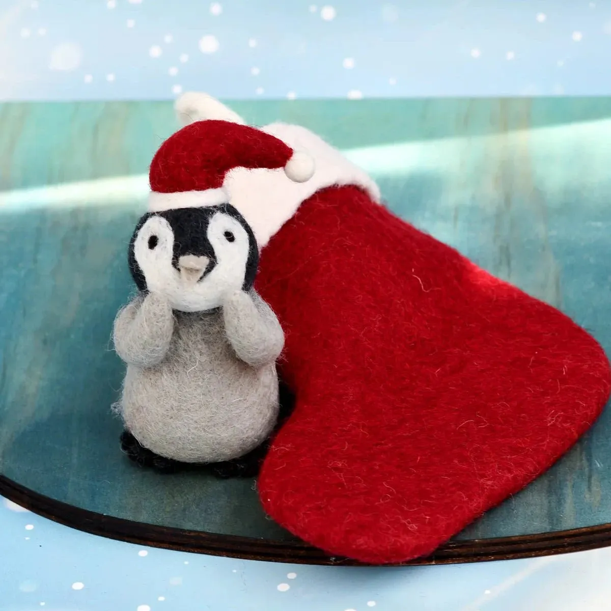 Felt Penguin in Stocking Toy