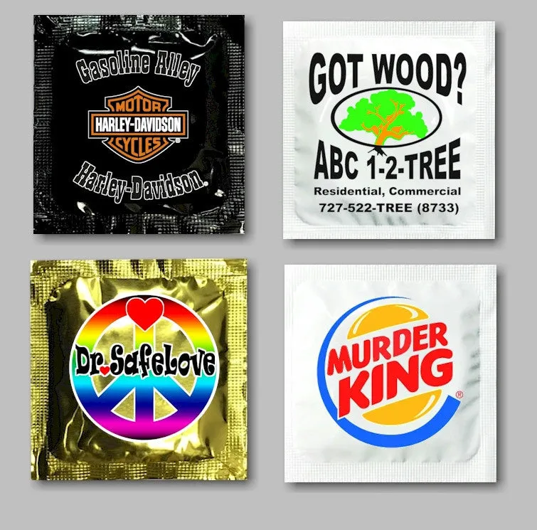 Foil Wrapper Condoms printed in full color