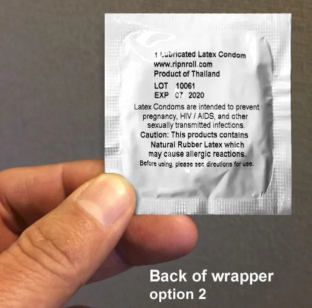 Foil Wrapper Condoms printed in full color