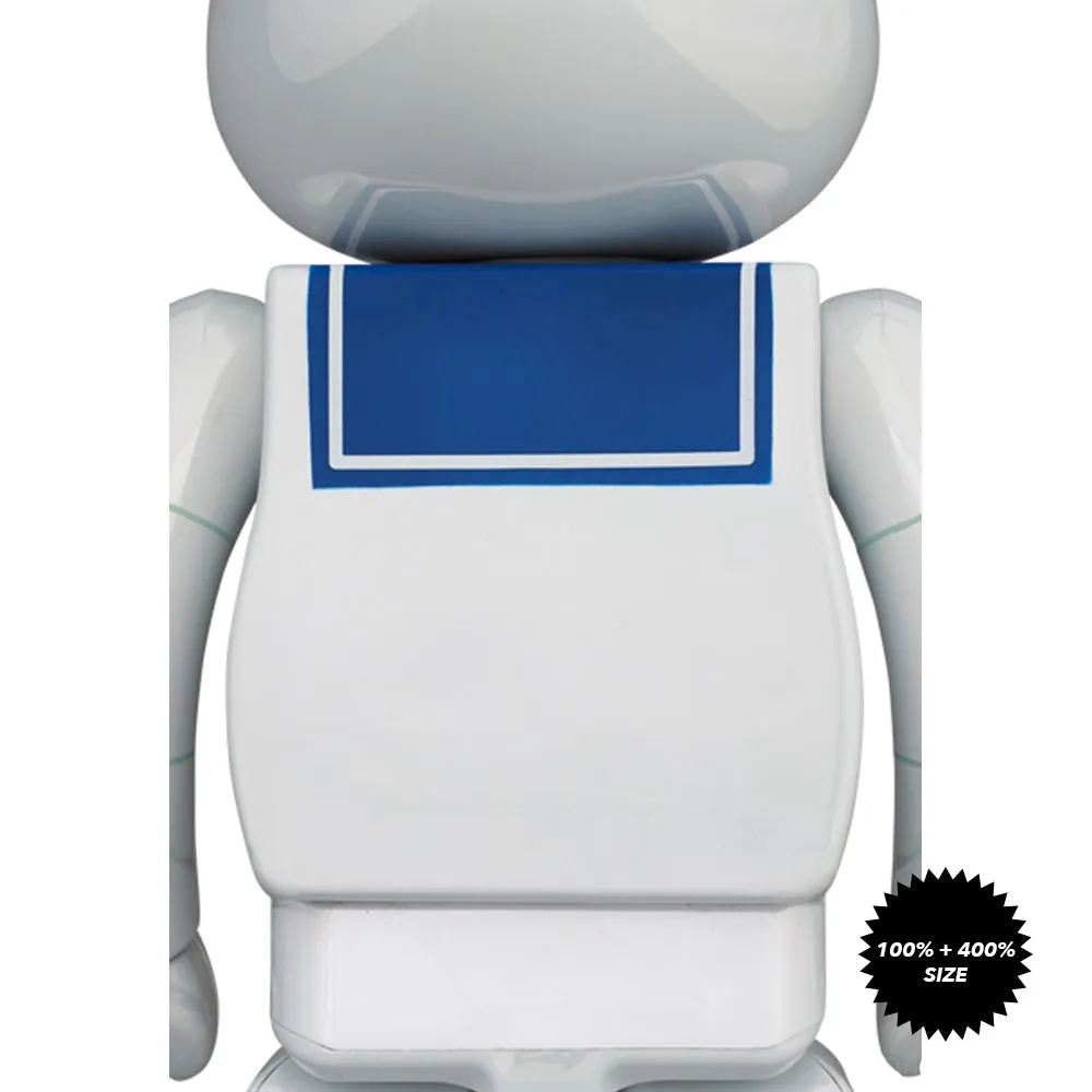 Ghostbusters: Stay Puft Marshmallow Man (White Chrome Ver.) 100%   400% Bearbrick set by Medicom Toy