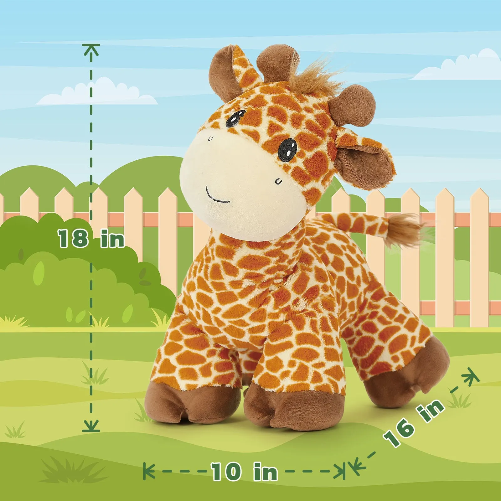 Giraffe Plush Toys Jungle Stuffed Animals, 18 Inches