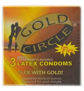 Gold Circle Flex With Gold Latex 3 Condoms