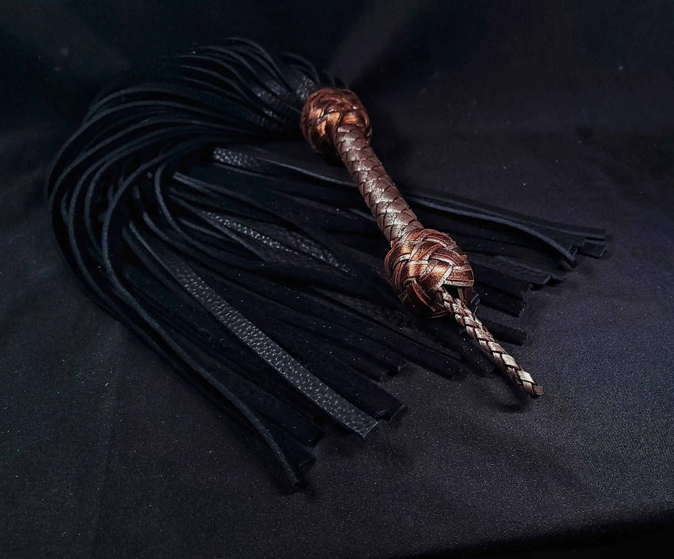 Heavy Metal Black Bison Floggers XL- In Stock