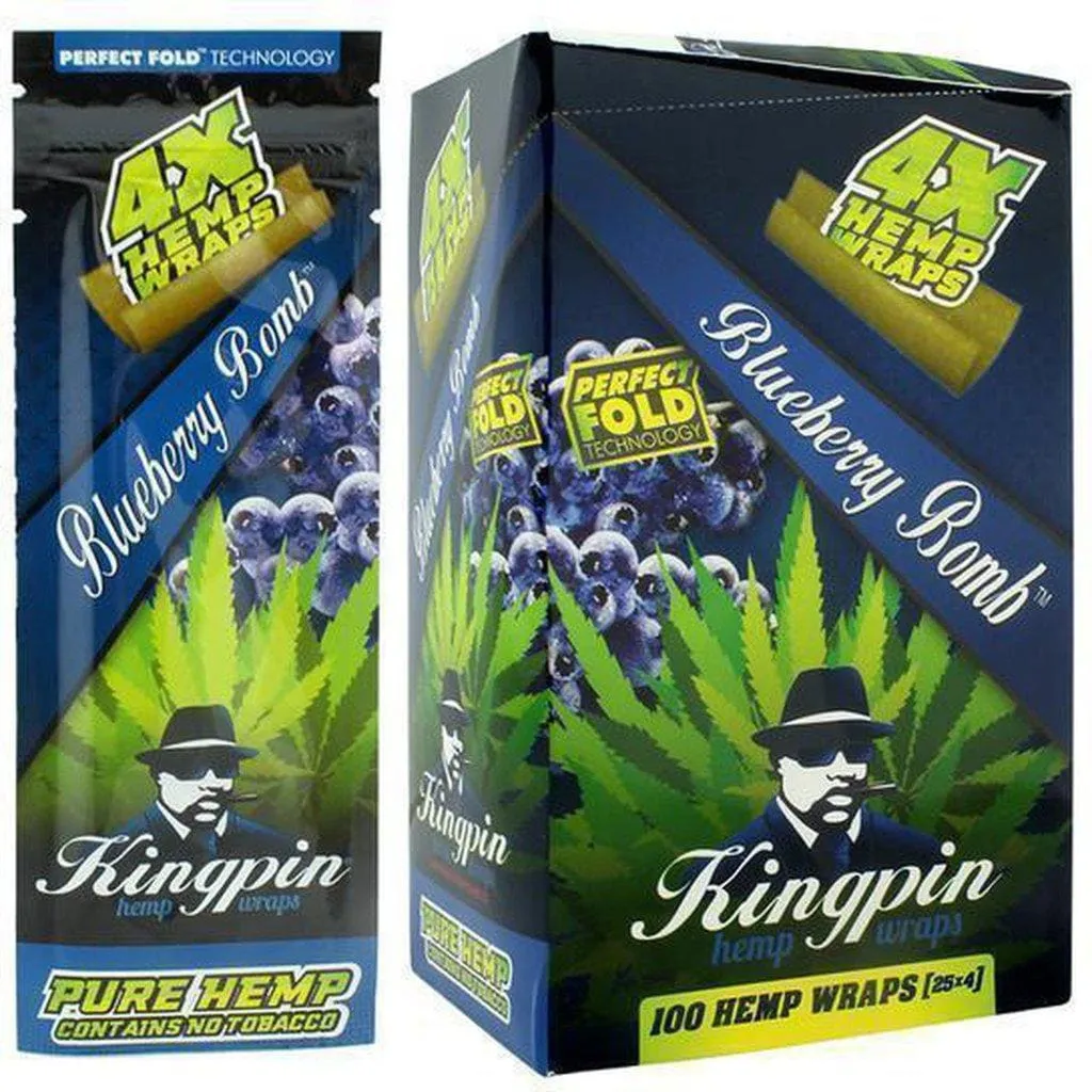 Kingpin Hemp Wraps 4x 100 Ct