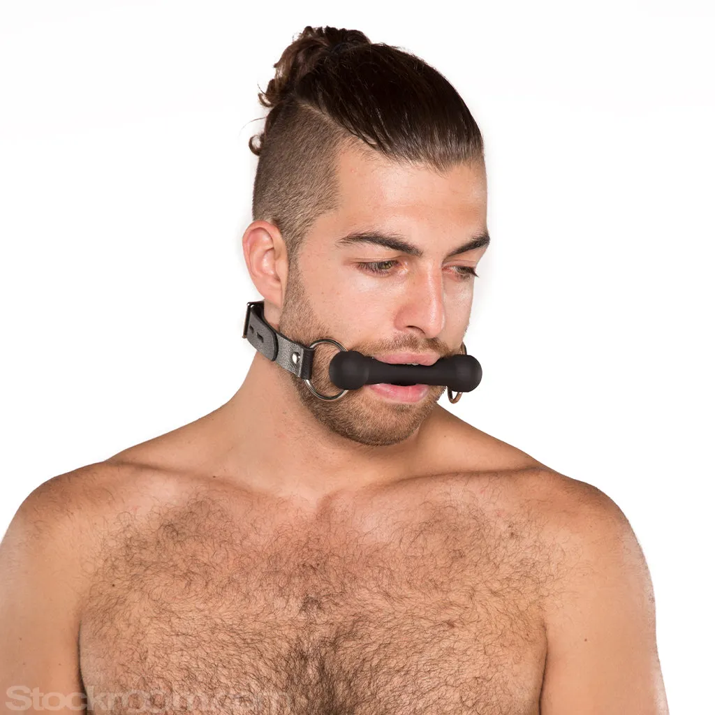 KinkLab Silicone Bit Gag w/ Leather Strap