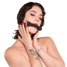 KinkLab Silicone Bit Gag w/ Leather Strap