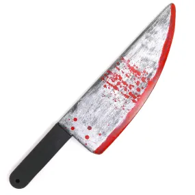 Large Bloody Knife 16" Long, Realistic Looking Prank Toy, Fake Plast...op or Gag Blade for Halloween Haunted House, April Fools